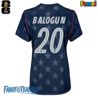 Statele Unite Folarin Balogun #20 Echipament de Fotbal Replică Mondial 2026 Femei Deplasare